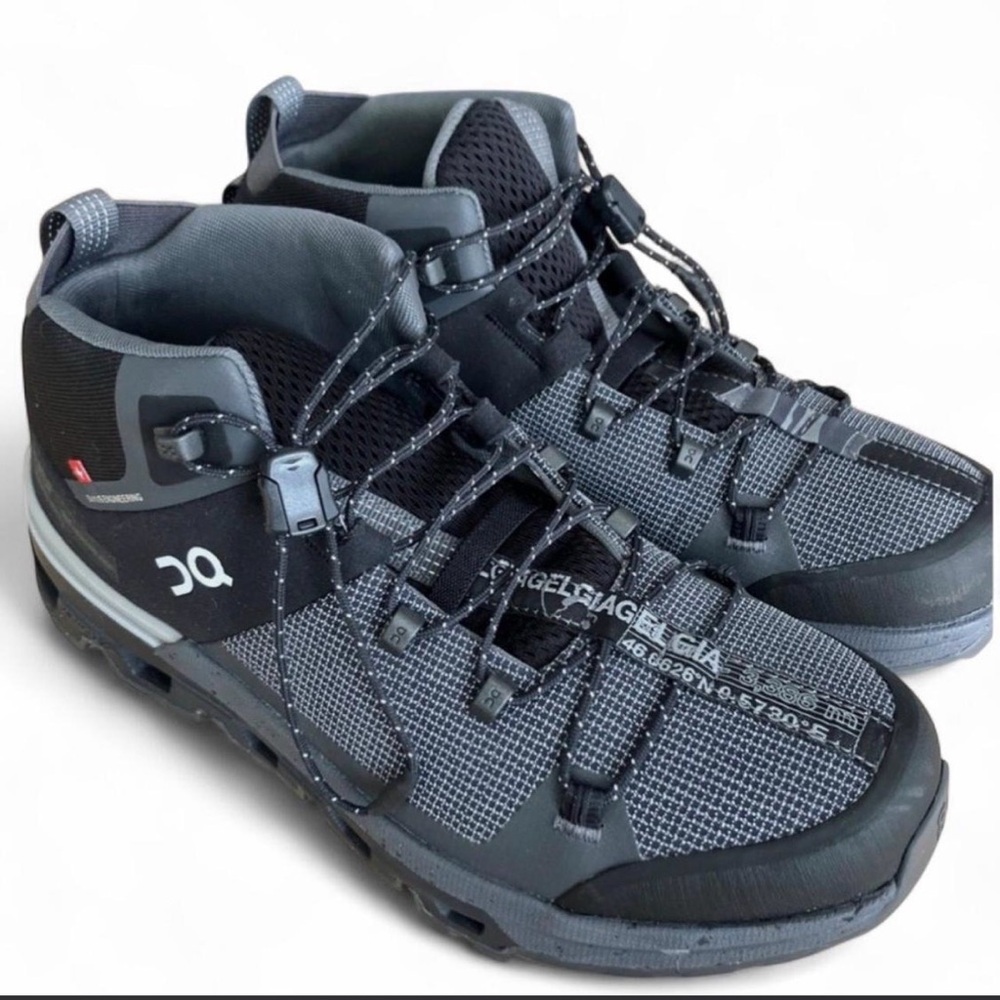 On Cloudtrax Black and Gray Ankle Boots